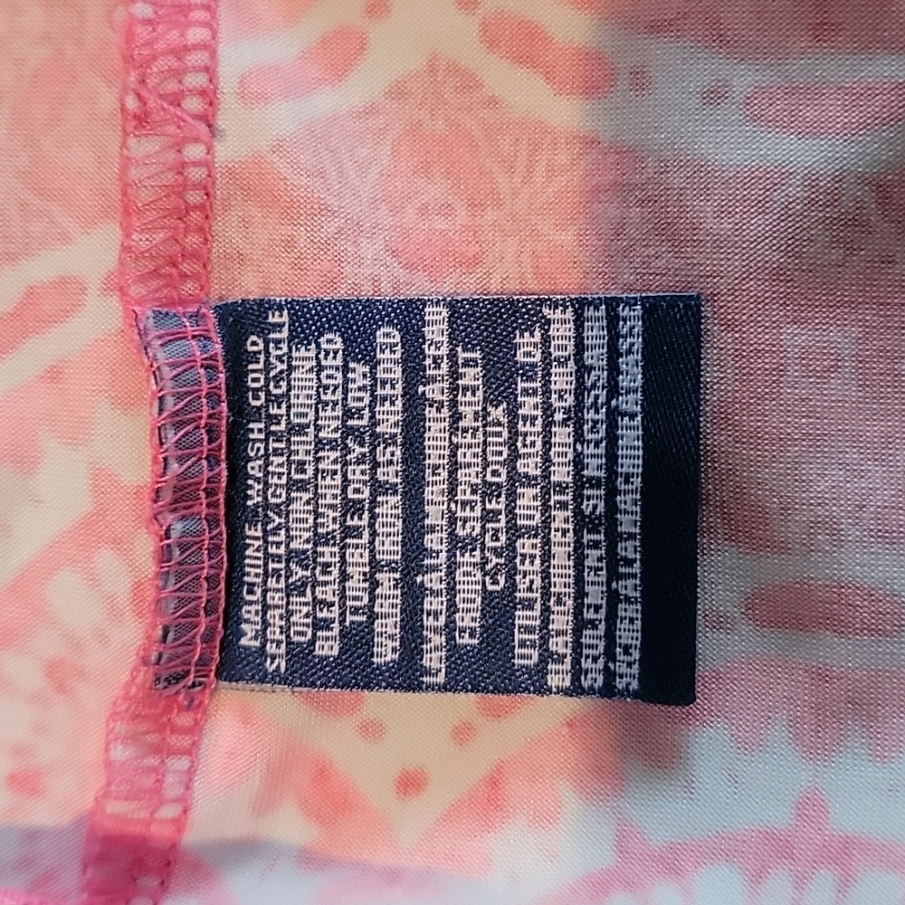 CARIBBEAN JOE PINK AND NAVY BLUE PATTERN DRESS - Picture 8 of 8